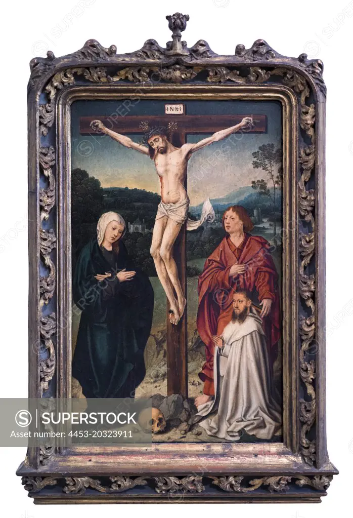 The Crucifixion; with a Donor c. 1515-20 Oil on panel