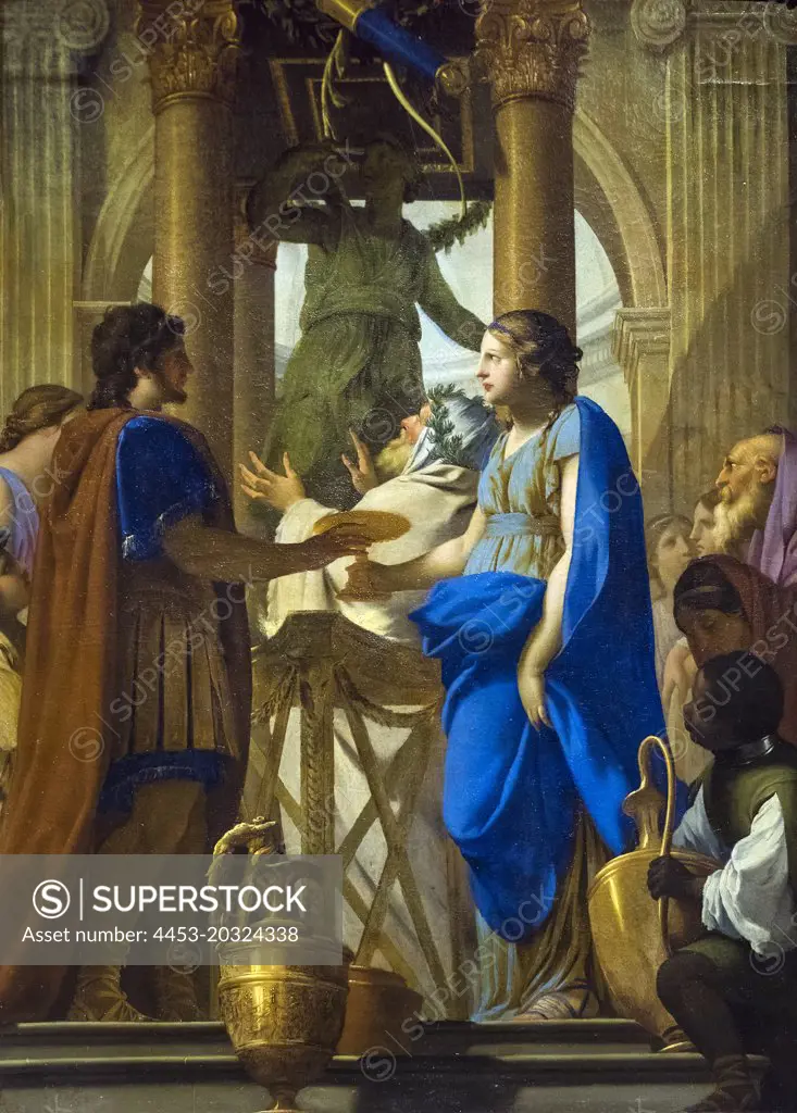 Camma Offers the Poisoned Wedding Cup to Synorix in the Temple of Diana; about 1644 Oil on canvas Eustache Le Sueur French; 1616-1655