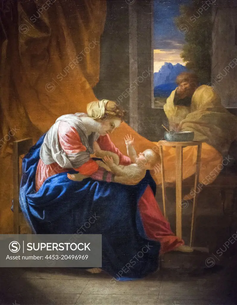 The Holy Family; 1641; Oil on canvas Nicolas Poussin; French; 1594-1665