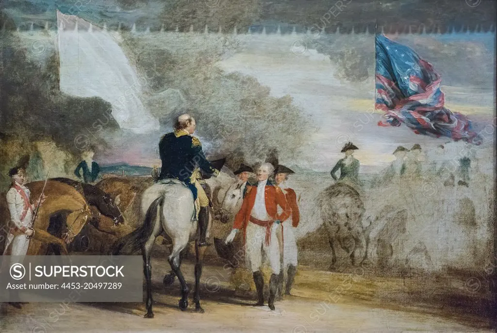 Surrender of Cornwallis at Yorktown; 1787; Oil on canvas John Tronebull; American; 1756-1843