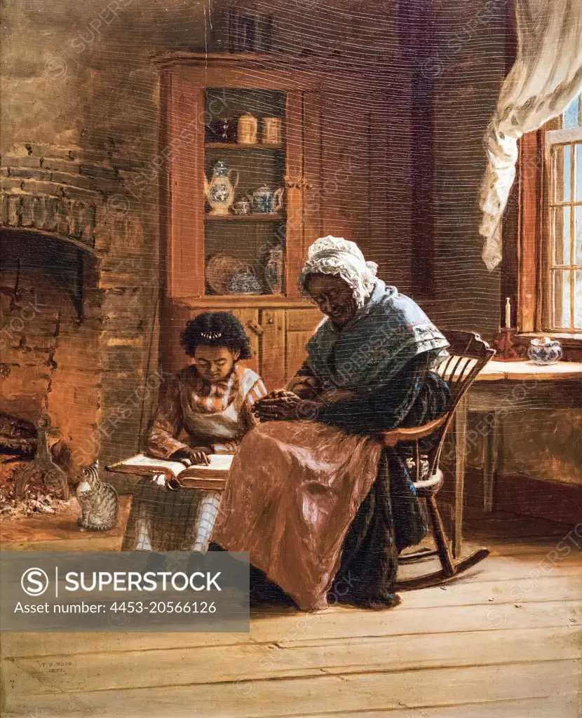 Sunday Morning; 1877 Oil on panel Thomas Waterman Wood; American 1823 - 1903