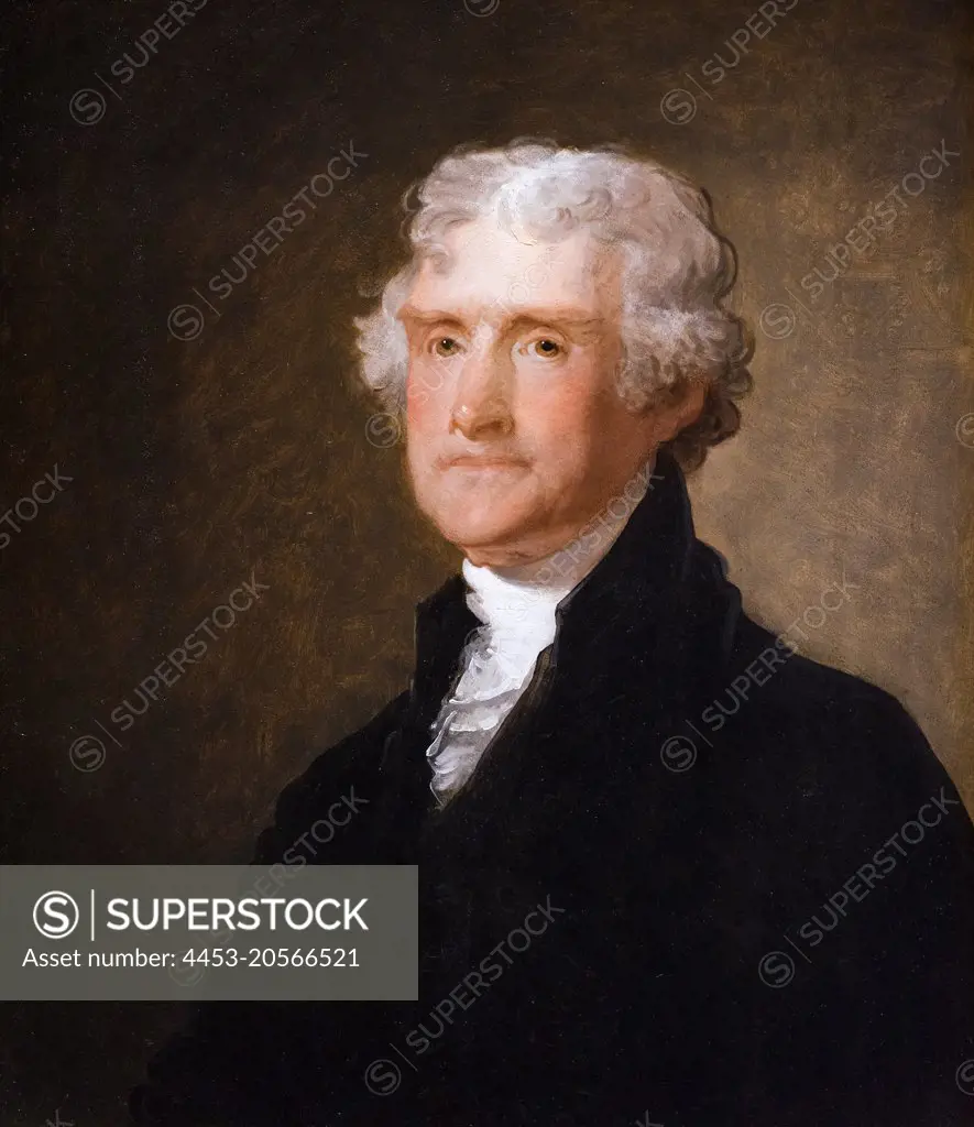 Thomas Jefferson; oil on wood; c. 1821 Gilbert Stuart; American; 1755 - 1828