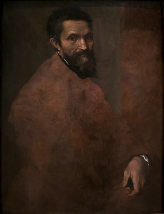 Michelangelo Buonarroti (1475-1564) by Daniele Ricciarelli called Daniele da Volterra (Volterra 1509-1566 Rome) ; Oil on wood.