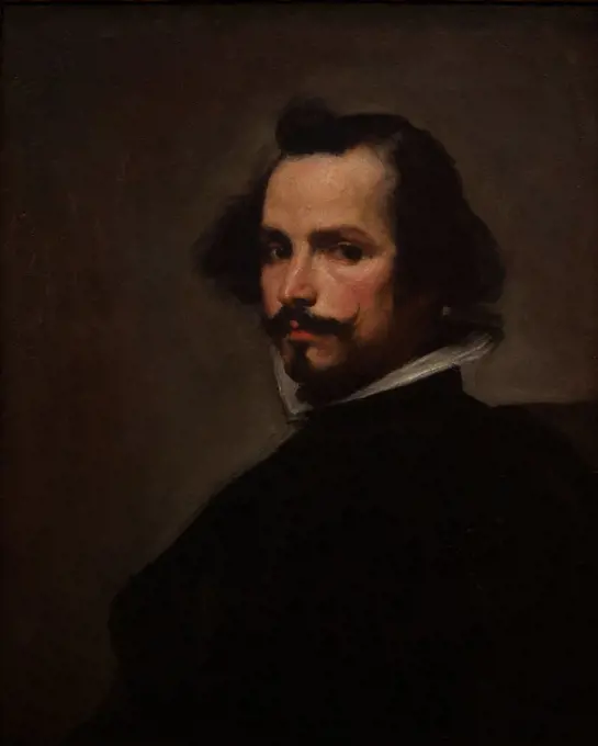 Portrait of Man ; Workshop of Diego Rodriguez de Silva y Velazquez known as Velazquez (Seville 1599-1660 Madrid) Oil on canvas.