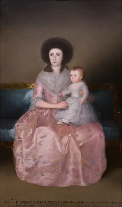 Condesa de Altamira and Her Daughter ; Maria Agustina by Goya also known as Francisco de Goya y Lucientes ( Fuendetodos 1746-1828 Bordeaux ) ; 1787-88.