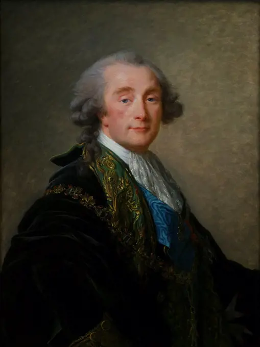 Alexandre Charles Emmanuel de Crussol-Florensac (1747-1815) by Elisabeth Louise Vigee Le Brun (Paris 1755-1842 Paris) ; Oil on wood.