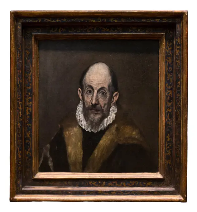 El Greco (Domenikos Theotokopoulos); Greek; Iraklion (Candia) 1541-1614 Toledo; Portrait of a Man; ca. 1590-1600; Oil on canvas.