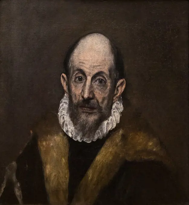 El Greco (Domenikos Theotokopoulos); Greek; Iraklion (Candia) 1541-1614 Toledo; Portrait of a Man; ca. 1590-1600; Oil on canvas.