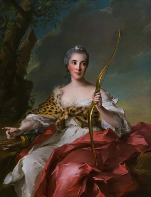 Jean Marc Nattier; French; Paris 1685-1766 Paris; Madame de Maison-Rouge as Diana; 1756; Oil on canvas.