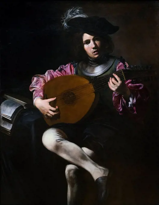 Valentin de Boulogne; French; 1591-1632; The Lute Player; ca.1626; Oil on canvas.