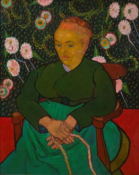 Vincent van Gogh; Dutch; Zundert 1853-1890 Auvers-sur-Oise; La Berceuse (Woman Rocking a Cradle; Augustine -Alix Pellicot Roulin; 1851-1930); 1889; Oil on canvas.