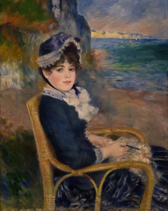 Auguste Renoir; French; 1841-1919; By the Seashore; 1883; Oil on canvas.