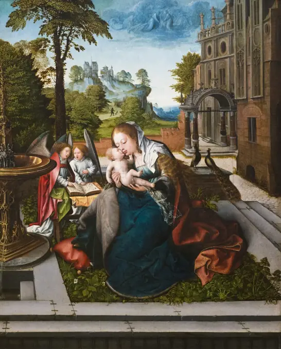 Virgin and Child with Angels by Bernard van Orley (1492 - 1541/42); Oil on wood; circa 1518