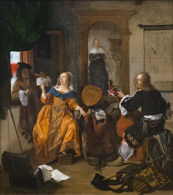 Musical Party by Gabriel Metsu (1629 - 1667); Oil on canvas; 1659