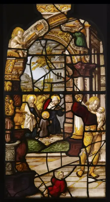 The Return from Egypt and the massacre of the innocents by Gerhard Remsich (circa 1522 - 42); Germany; North Rhine - Westphalia; Steinfeld Abbey; stained glass; 1528