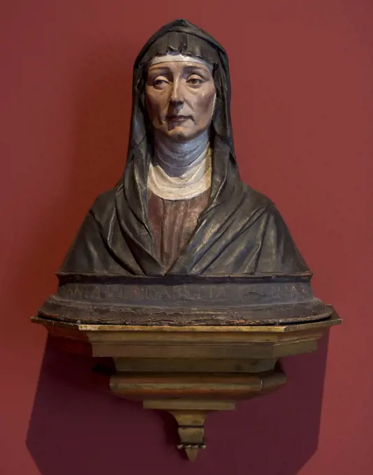 Bust of Santa Mary Magdalena in the Carmelite Monastery (successor of Desiderio da Settignano Bust of St. Elizabeth Florence; 1475 Fired clay)