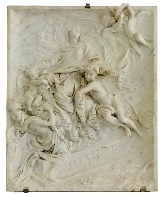 Assoneption of the Virgin. (Pierre Puget; Marseille 1620-I694 Marseille; Genua; 1664/65 Marmor)