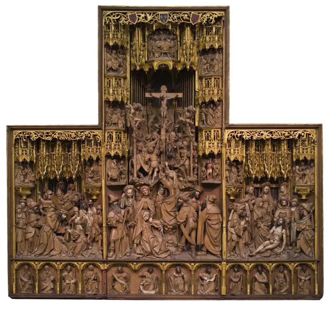 Altarpiece with Scenes from the Passion of Christ. (Antwerp; oak wood ; 1915; Sculpture Collection)