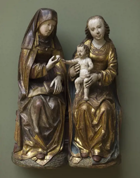 St. Anne with the Virgin and the Christ Child one 1520 oak wood; original version