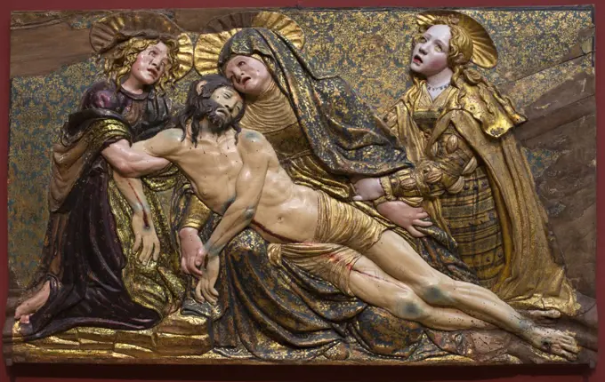 The Lamentation of Christ ; c. 1525 ; Nubbaoneholz; original version. (Juan de Valmaseda; Palencia; 1488/93-after 156I Palencia; aquired 1901; Geschenk Sculpture Collection)