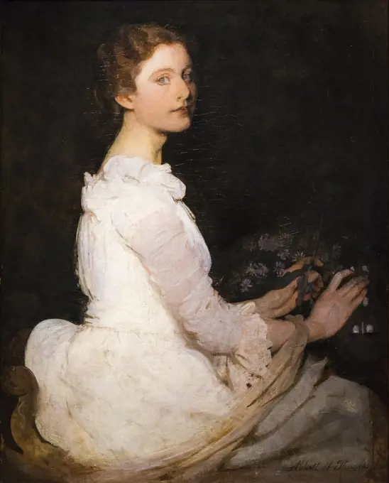 Girl in White Margaret Greene; about 1888 Oil on canvas Abbott Handerson Thayer American; 1849-1921