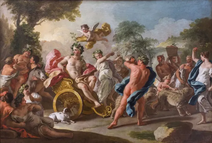 The Train of Bacchus. 1760. (Francesco de Mura; 1696 Naples Naples 1782)