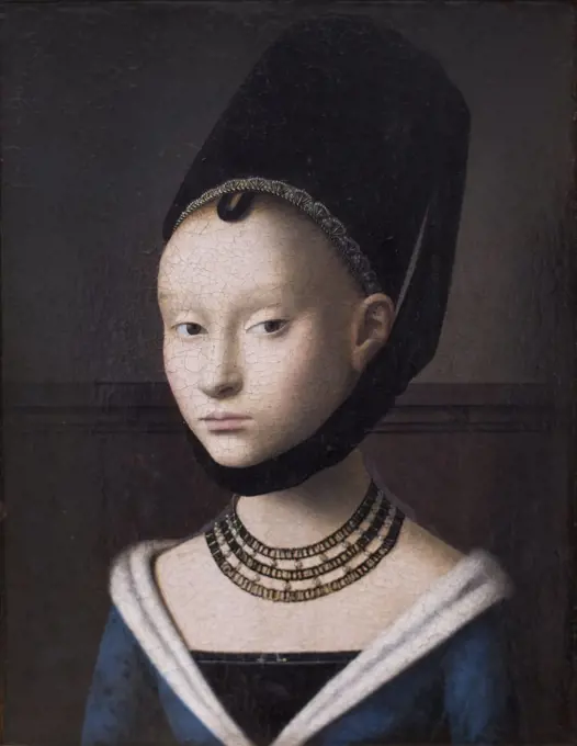 effigy of a young lady 1470. (petrus christus;)