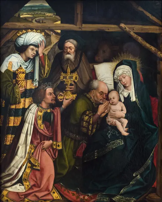 the Adoration of the kings 1510. (Jaques Daret;)