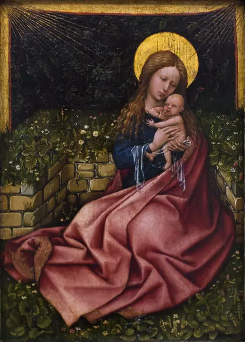 The Madonna before Rasenbank. About 1425/30. (Master of flemalle;)