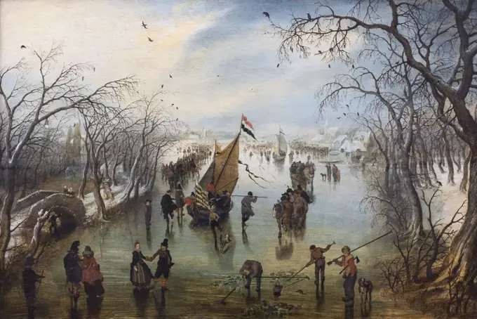 the winter. 1614. (Adriaen pietersz van de venne 1589 delft 1662 The Hague)