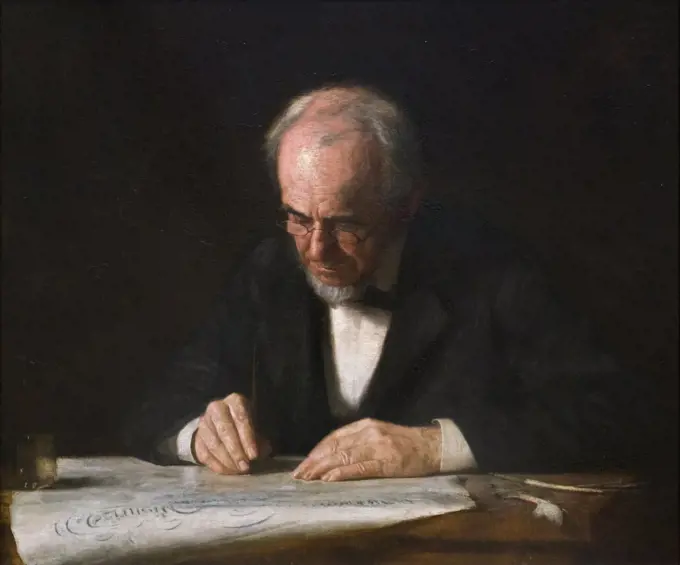 The Writing Master 1882 Oil on canvas Thomas Copperthwaite Eakins; American (1844-1916)