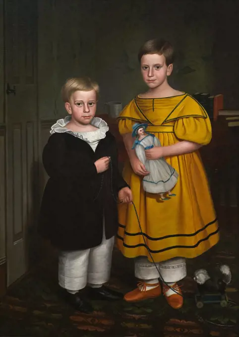 The Raymond Children Ca. 1838 Oil on canvas Robert Peckham; American 1785-1877