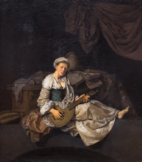 The cittern player; 1662 Cornelis P. Bega Dutch; 1631/32 Haarlem 1664 Haarlem