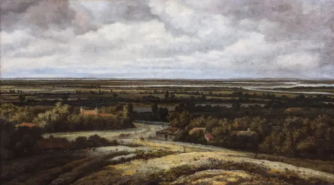 Dutch flat landscape; 1655/60 Philip de Koninck; Dutch (1619-1688)