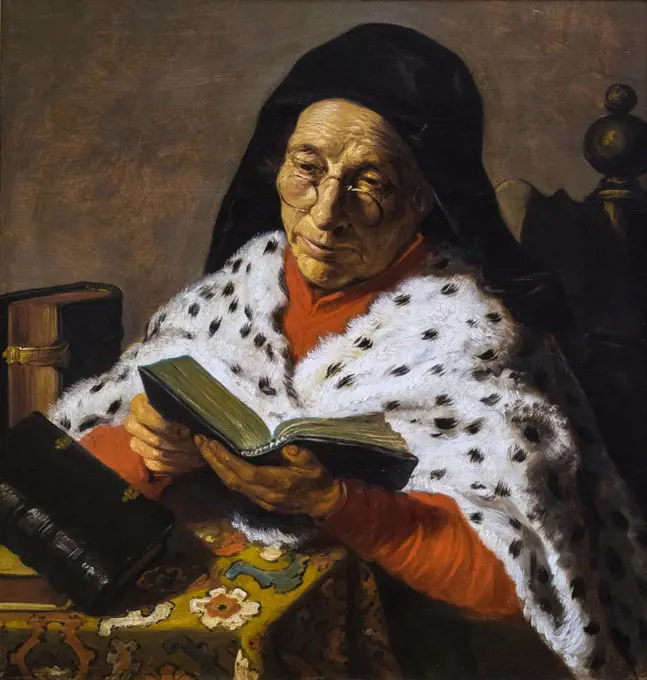 Old Woman Reading c. 1621-23 Oil on panel Jan Lievens; Dutch (active Leiden; Antwerp; Amsterdam; Berlin; and The Hague) Born 1607; died 1674