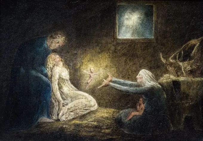 "The Nativity 1799 or 1800 Tempera on copper by William Blake, English, 1757 - 1827"