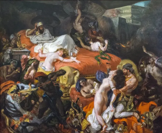 The Death of Sardanapalus 1844 Oil on canvas by Eugène Delacroix