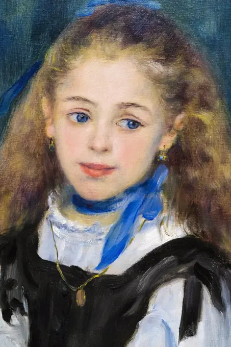 "Portrait of Mademoiselle Legrand 1875 Oil on canvas by Pierre-Auguste Renoir, French, 1841 - 1919"