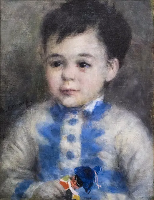 "Boy with Toy Soldiers Portrait of Jean de La Pommeraye c. 1875 Oil on canvas Pierre-Auguste Renoir, French, 1841 - 1919"