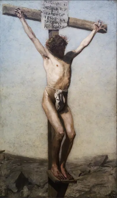 "The Crucifixion 1880 Oil on canvas Thomas Eakins, American, 1844 - 1916"