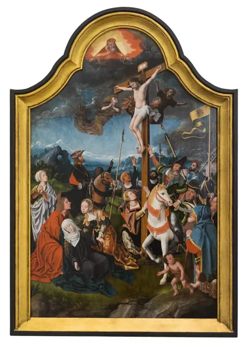 The Crucifixion 1520s Oil on wood