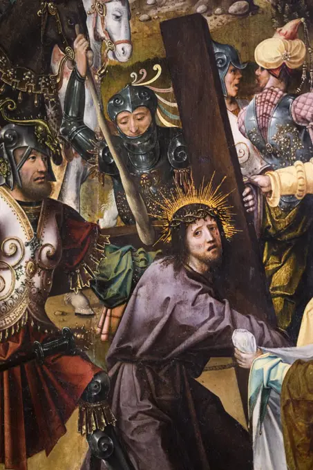 Detail from Christ Carrying the Cross c. 1515-25 Oil and gold on wood