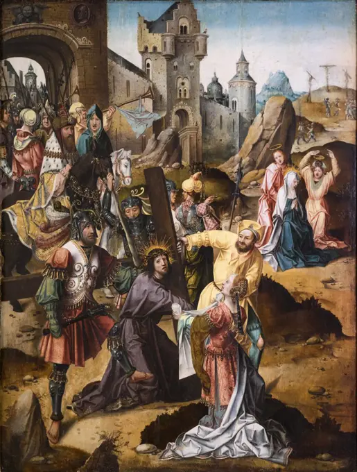 Christ Carrying the Cross c. 1515-25 Oil and gold on wood artist unkown