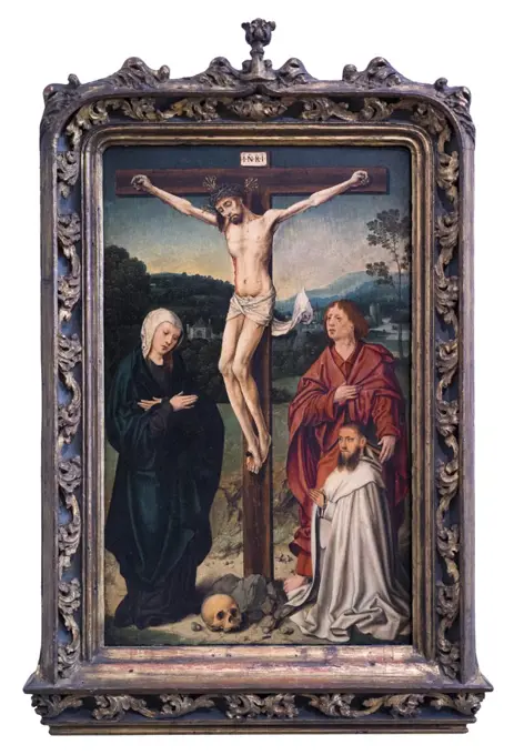 The Crucifixion; with a Donor c. 1515-20 Oil on panel