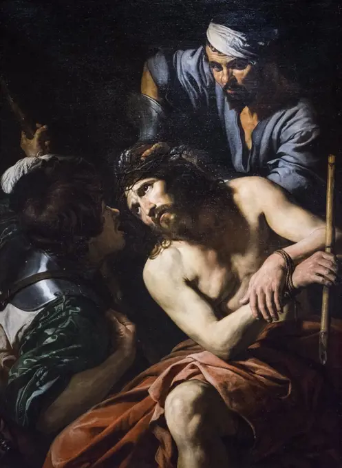 The Crowning with Thorns; about 1620 Oil on canvas Valentin de Boulogne French; active in Italy; 1591-1632