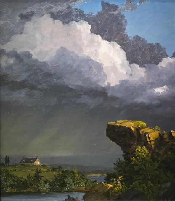 A Passing Storm; 1849 Oil on canvas Frederic Edwin Church American; 1826-1900