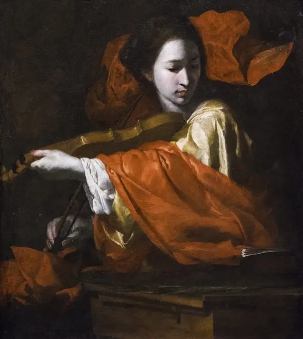 Saint Cecilia; about 1645 Oil on canvas Bernardo Cavallino Italian Naples; 1616-1656