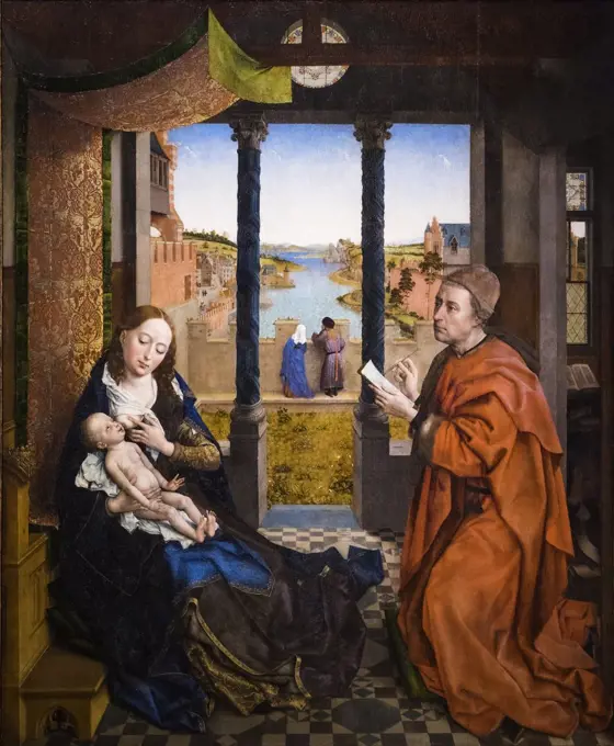 Saint Luke Drawing the Virgin; about 1435-40 Oil and tempera on panel Rogier van der Weyden Netherlandish; about 1400-1464