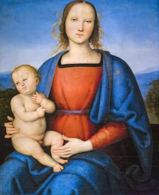 Madonna and Child; about 1500; Tempera on poplar panel Pietro Perugino; Italian; 1450-1523