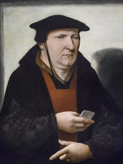 A Man; about 1530; Oil on oak panel Cornelis Anthonisz.; Netherlandish; about 1505-53